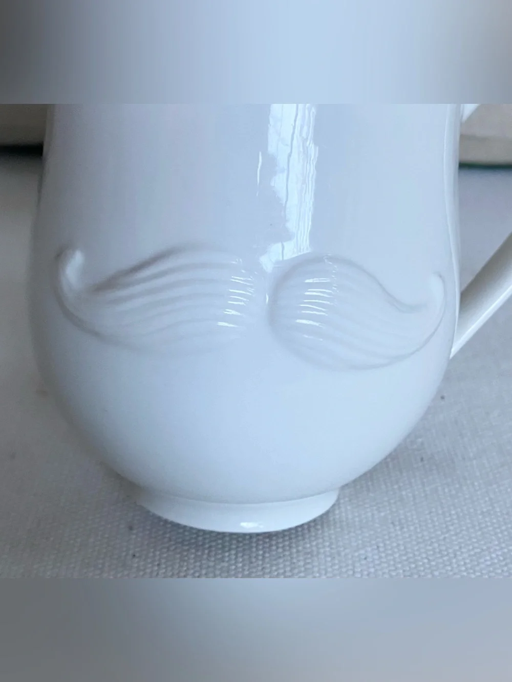 Jonathan Adler Muse Mr. & Mrs. Mustache Porcelain Mug White